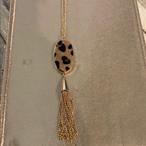 Leopard print necklace